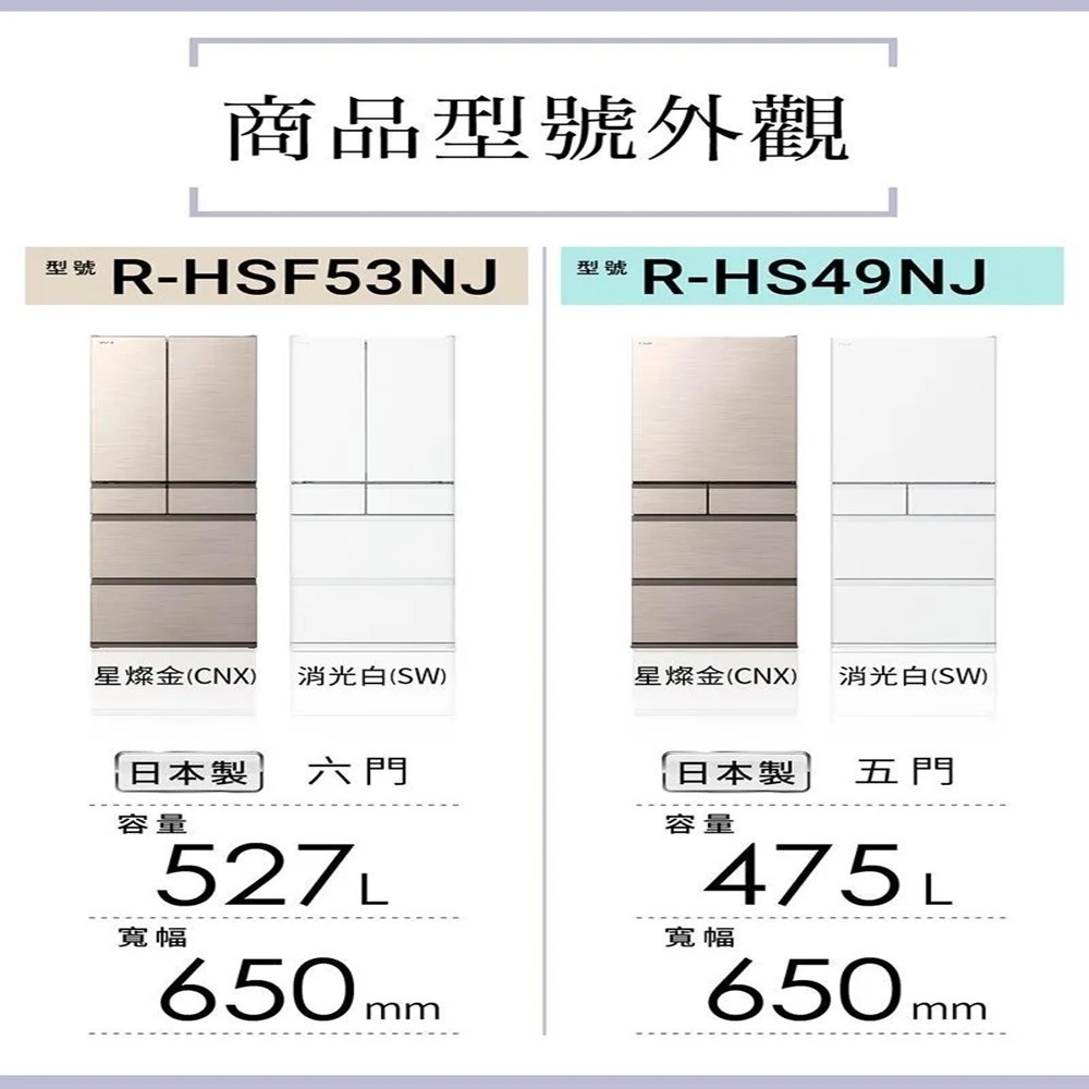 (約裝商品)Hitachi 日立 日製五門475L變頻冰箱 RHS49NJ 含基本安裝+舊機回收-細節圖5