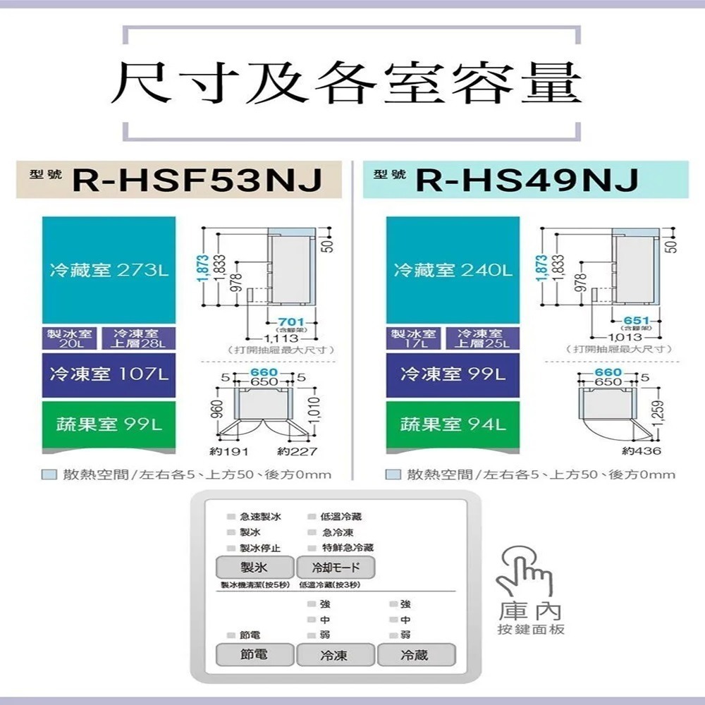(約裝商品)Hitachi 日立 日製五門475L變頻冰箱 RHS49NJ 含基本安裝+舊機回收-細節圖6