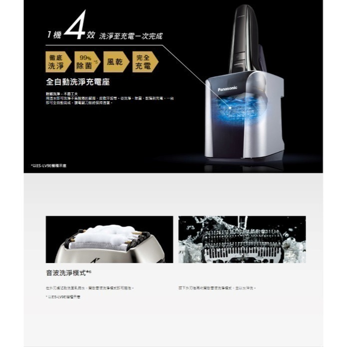 Panasonic 國際牌 日製防水五刀頭充電式電鬍刀(無登錄送) ES-LV97-細節圖4