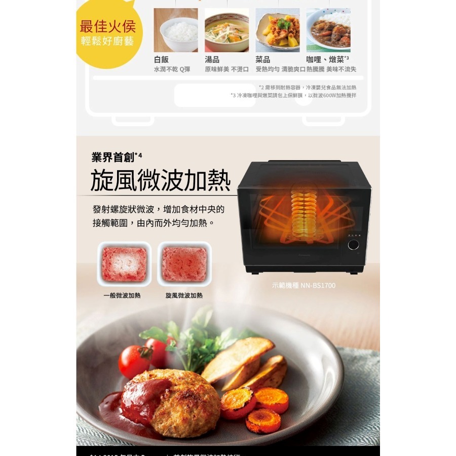 Panasonic 國際牌 30L旋鈕平台式變頻蒸烘烤微波爐 NN-BS807-細節圖4
