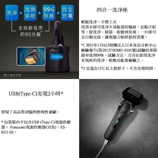 Panasonic 國際牌 日製旗艦型6枚刃充電式水洗電鬍刀ES-L690U-細節圖8