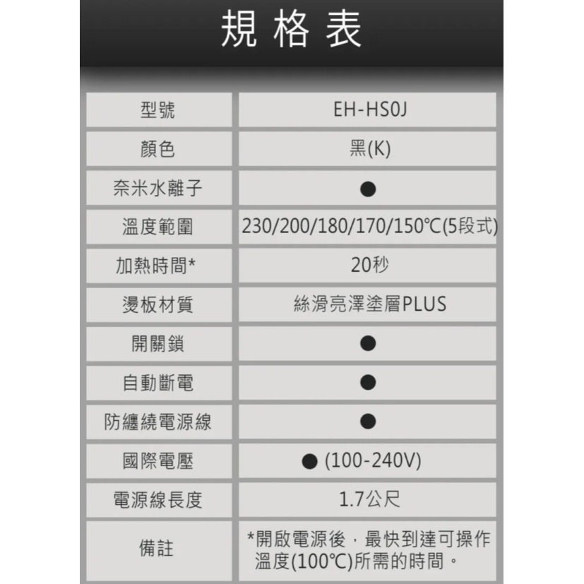 Panasonic 國際牌 5段溫控直髮捲燙器 EH-HS0J-細節圖10