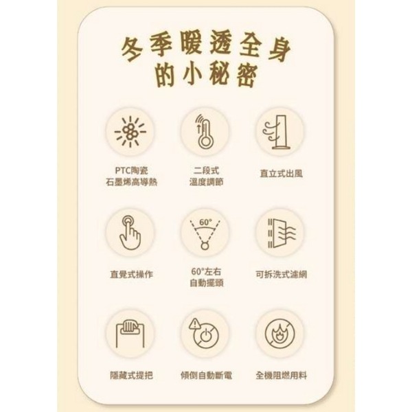 SAMPO 聲寶 石墨烯陶瓷電暖器HX-LM12P --細節圖7