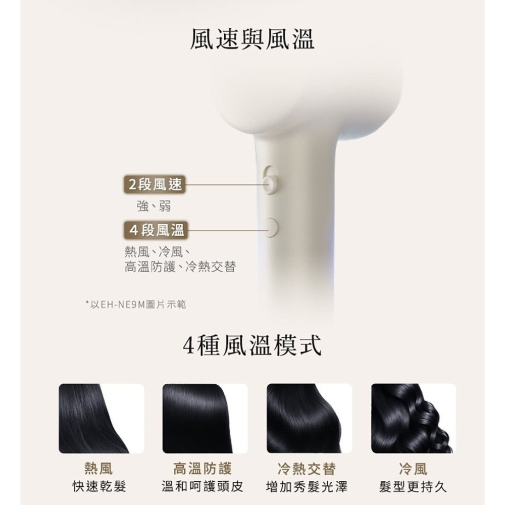 Panasonic 國際牌 負離子溫控高速馬達吹風機 EH-NE8M-細節圖7