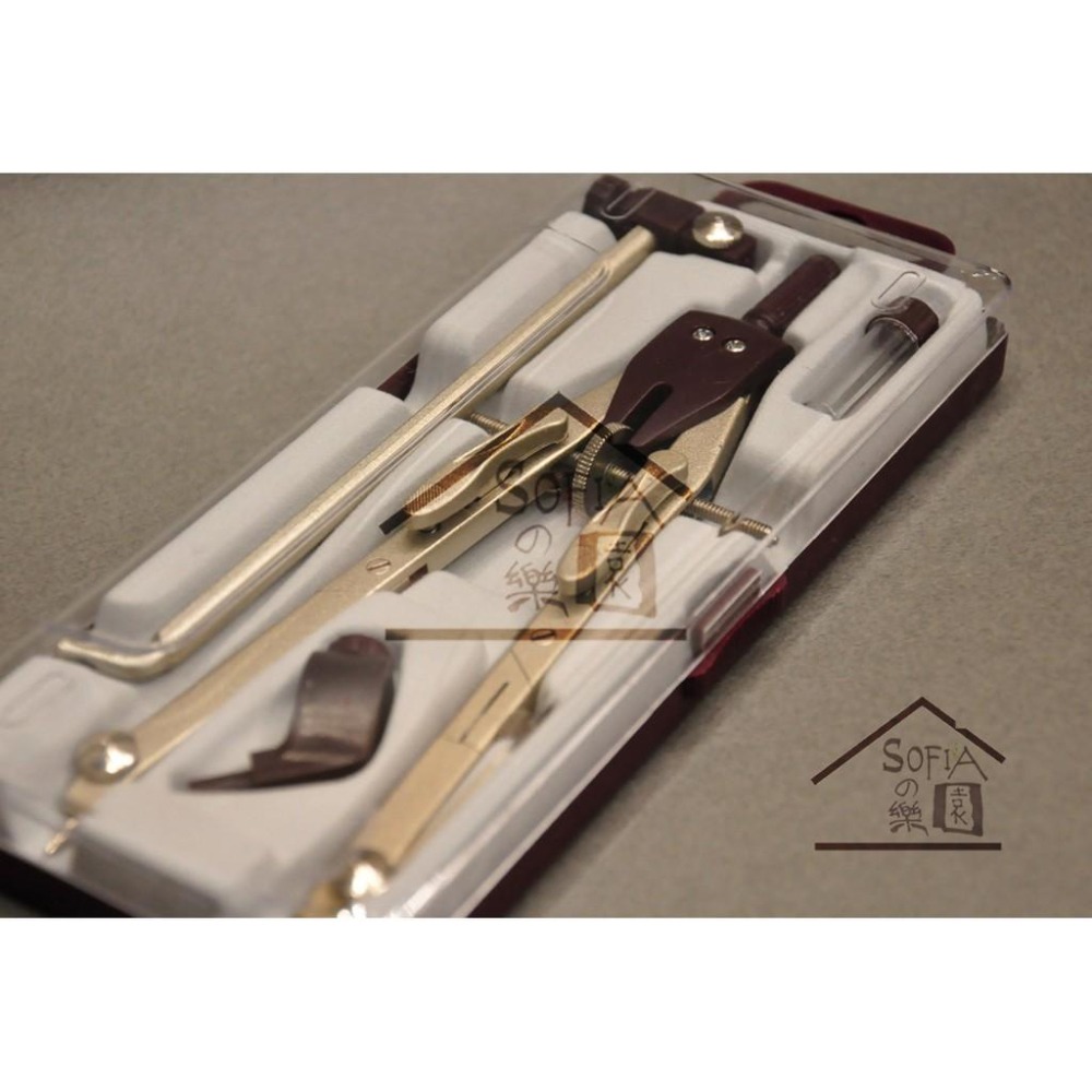 ◆SOFIAの樂園◆ 四品精密 速動大圓規 製圖圓規組 酒紅色 經典款-細節圖2