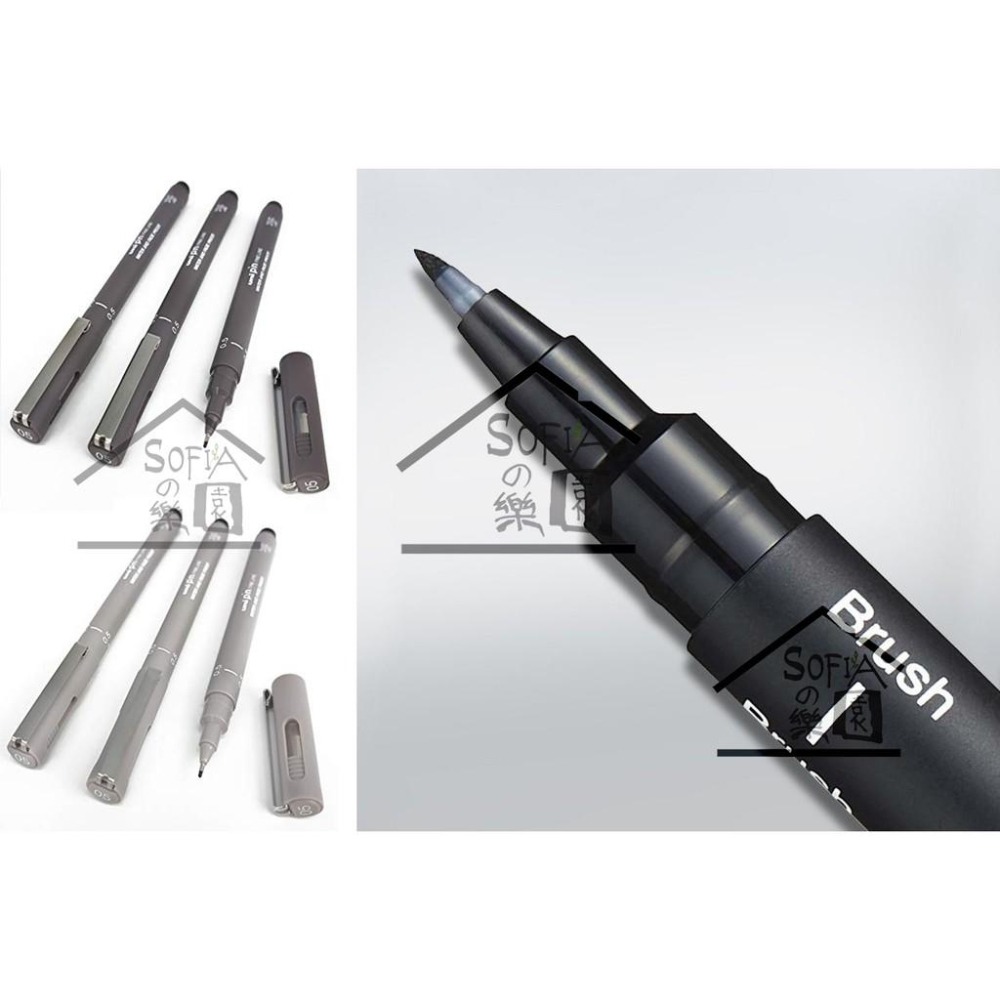 ◆SOFIAの樂園◆ UNI 代用針筆 淺灰 深灰 棕色 0.1 / 0.5-細節圖2