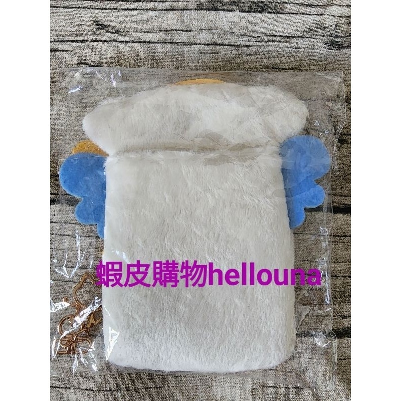【天使造型 絨毛卡套】可愛毛絨絨狗狗包包吊飾 cp卡套cp卡磚cp相框卡通Q版韓星小卡鑰匙圈動漫卡片毛茸茸惡魔角造型掛件-細節圖2