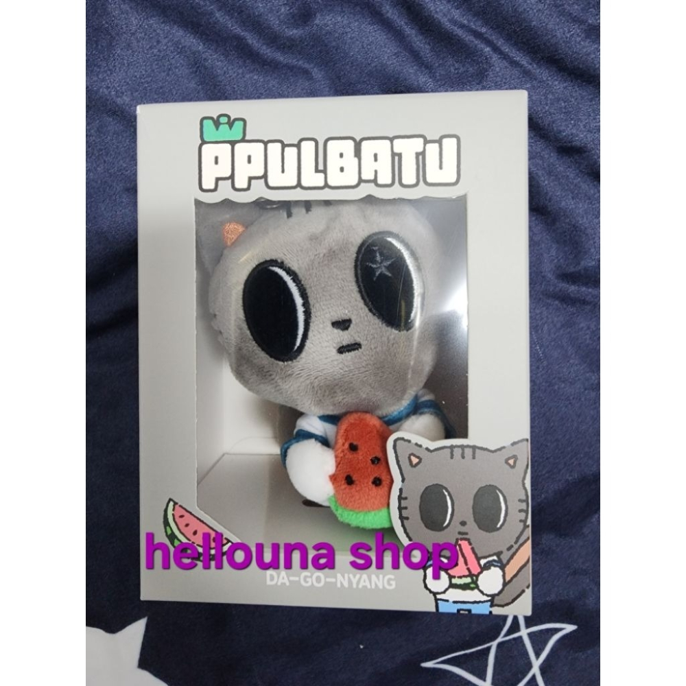 【TXT角巴兔 日本西瓜松喵娃娃+然竣生日禮盒+滿額卡】姜太顯 松喵喵 西瓜娃 現貨 大黃春 日區特典卡 原皮玩偶 小卡-細節圖3