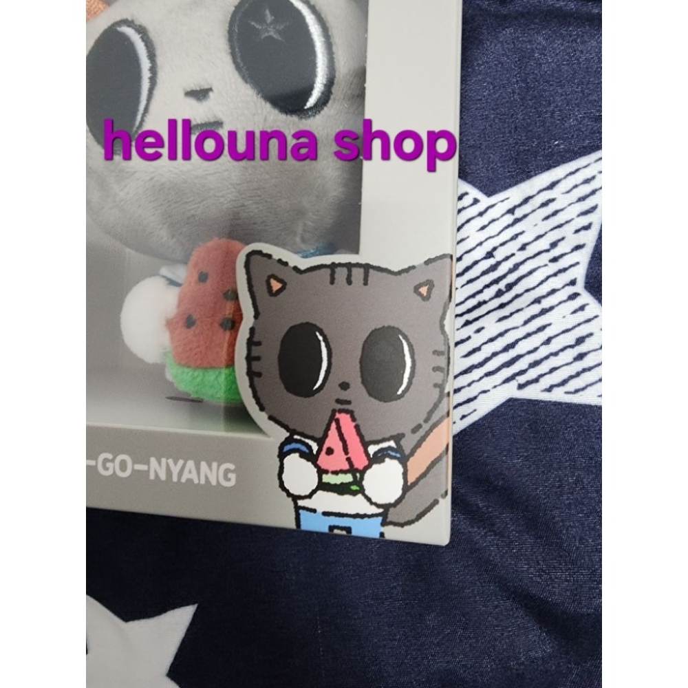 【TXT角巴兔 日本西瓜松喵娃娃+然竣生日禮盒+滿額卡】姜太顯 松喵喵 西瓜娃 現貨 大黃春 日區特典卡 原皮玩偶 小卡-細節圖4