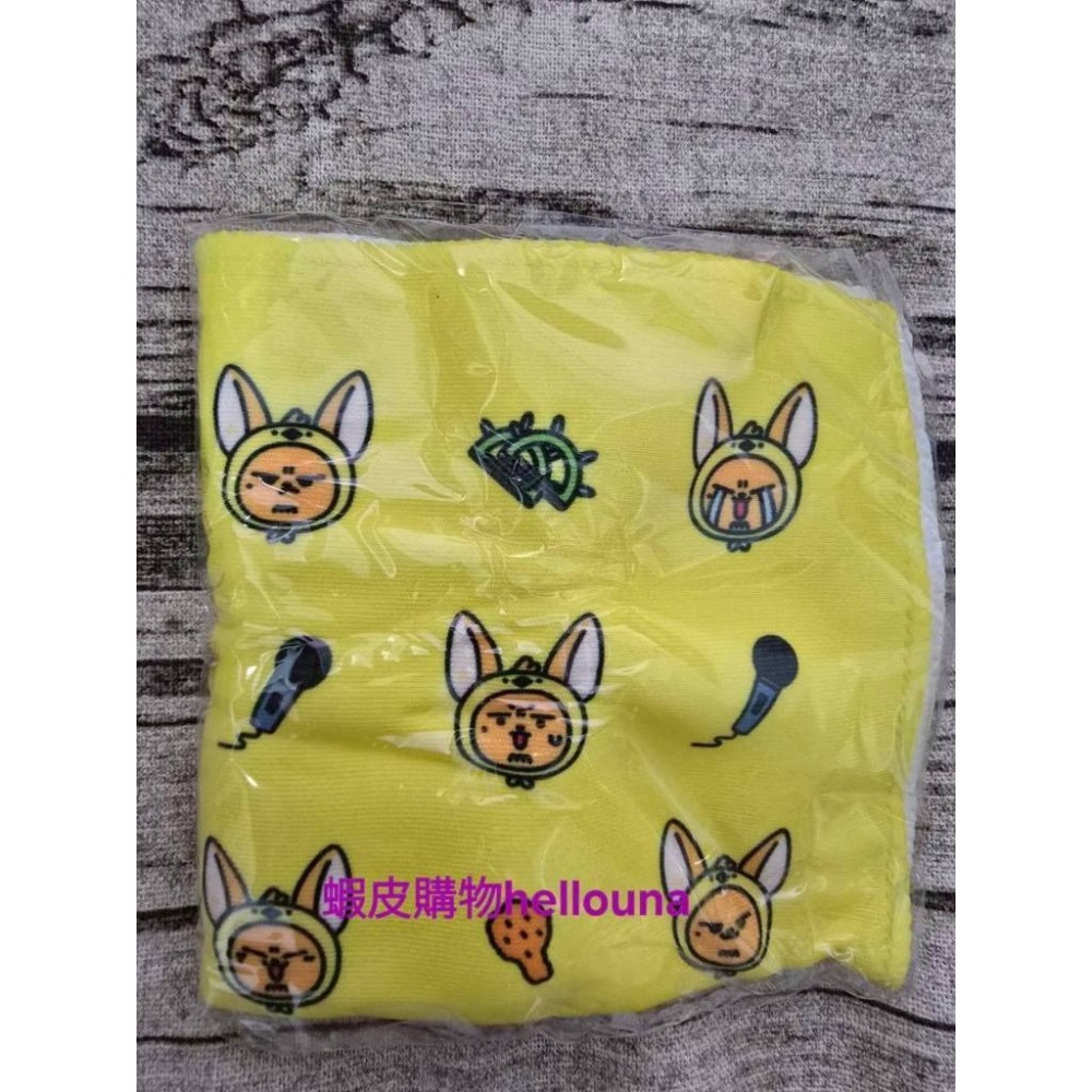 【TXT角巴兔 日巡扭蛋 黃春方巾+然竣生日禮盒 送練習室同款貼紙】頭巾 手帕 日本演唱會周邊 大黃春娃娃 原皮玩偶髮夾-細節圖5