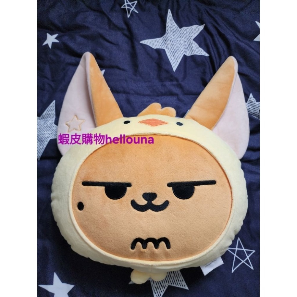 【TXT角巴兔 黃春抱枕+坐姿娃娃+生日禮盒+休寧凱立牌】崔然竣 TXT大抱枕 靠枕 枕頭 坐墊 靠墊 大黃春 原皮吊飾-細節圖2