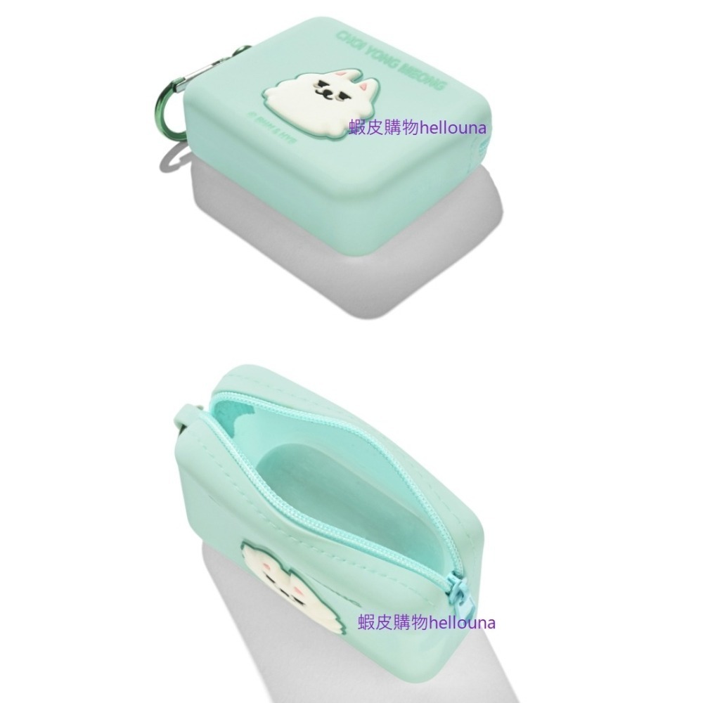 【TXT角巴兔 勇猛 黃春收納包】隨身包萬用包 藍芽耳機收納包 化妝包拉鍊包 官方正版周邊代購 大頭永萌站姿娃娃原皮官娃-細節圖3