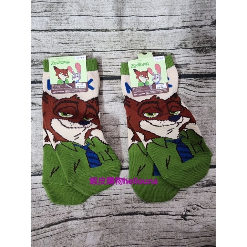 【日本 迪士尼 動物方城市 狐狸尼克襪子】短襪 NICK卡通襪 動物方程式 瘋狂動物城 現貨 尼克與茱蒂 踝襪 JUDY-細節圖6