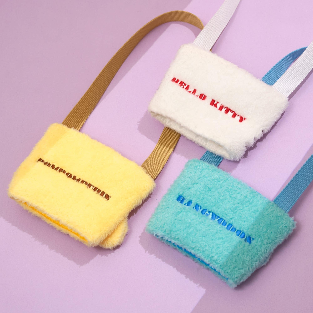 【三麗鷗絨毛杯套 布丁狗 大耳狗 送旅行組】大頭娃娃杯套 大臉 立體耳朵 毛絨絨 杯子外套 7-11聯名 卡通造型 絨布-細節圖6