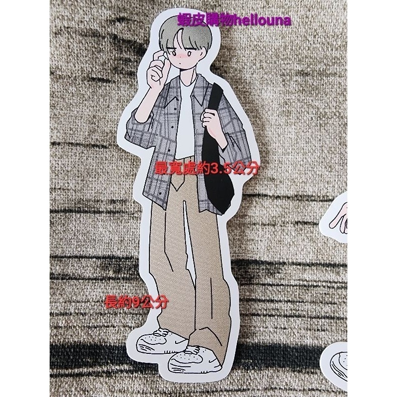 【TXT貼紙 秀彬杋圭太顯】可愛動物造型裝飾貼紙 小卡盒咕卡筆電書包行李箱生日咖啡廳周邊韓站週邊moa應援客製化封口貼紙-細節圖4