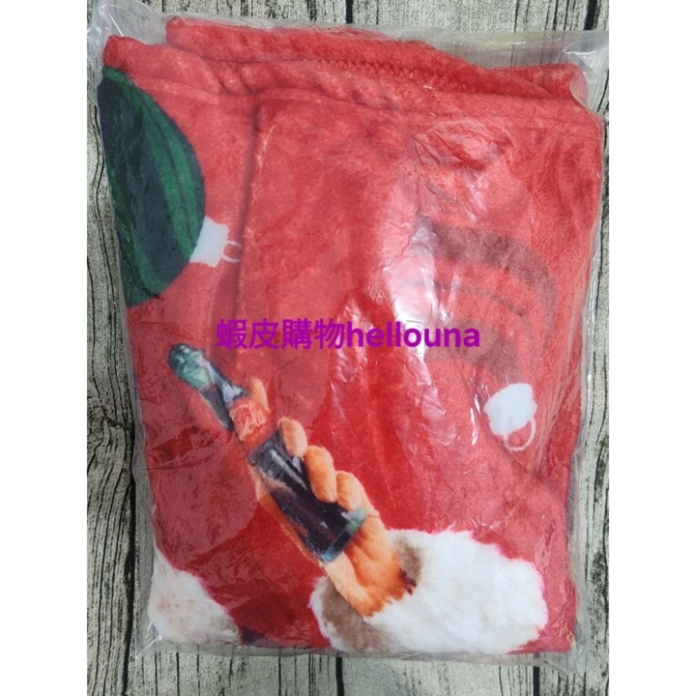 【可口可樂 聖誕老人毛毯】耶誕老公公 聖誕節 小毯子 冷氣毯 蓋毯 懶人毯 保暖毯 絨毛毯 薄毯 柔軟好摸 汽車用小被子-規格圖8