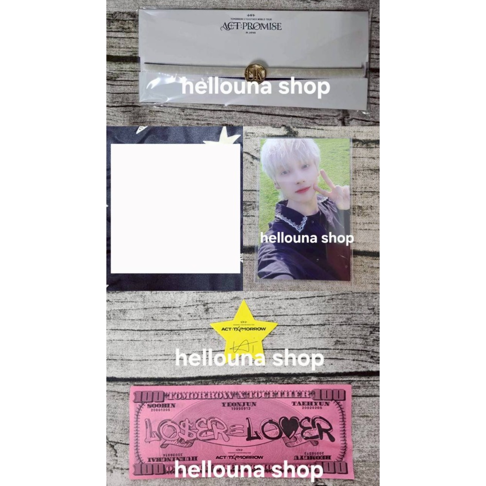 【TXT休寧凱 日巡手環小卡組+台北場粽卡 送紙鈔星星】項鍊手鍊 moa zone卡綜卡 日本場周 日區特典卡演唱會周邊-規格圖9