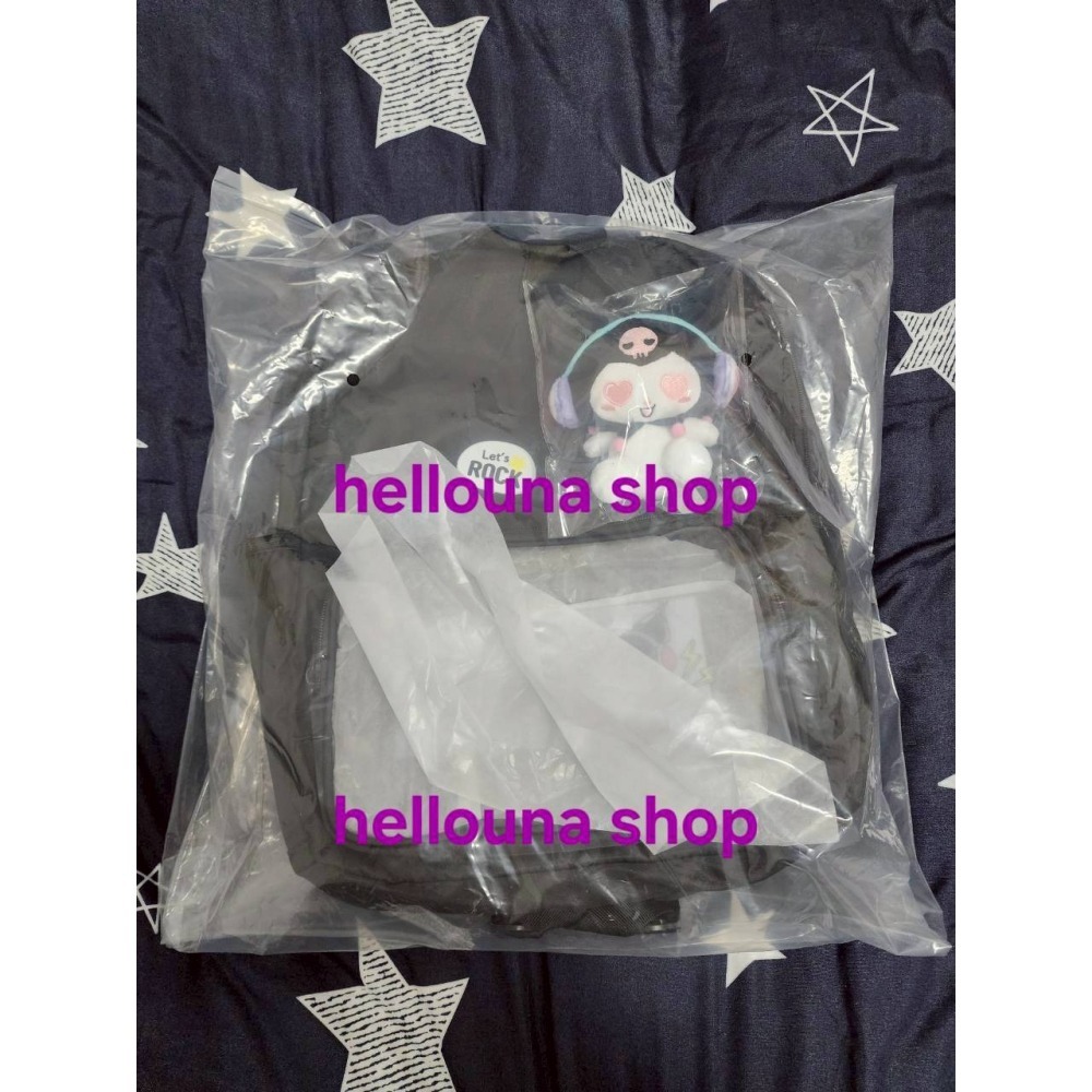 【三麗鷗酷洛米 透明窗後背包+絨毛吊飾】正版 大容量背包 娃包 痛包 搖滾風 甜酷風 地雷系kuromi娃娃 庫洛米吊飾-細節圖3