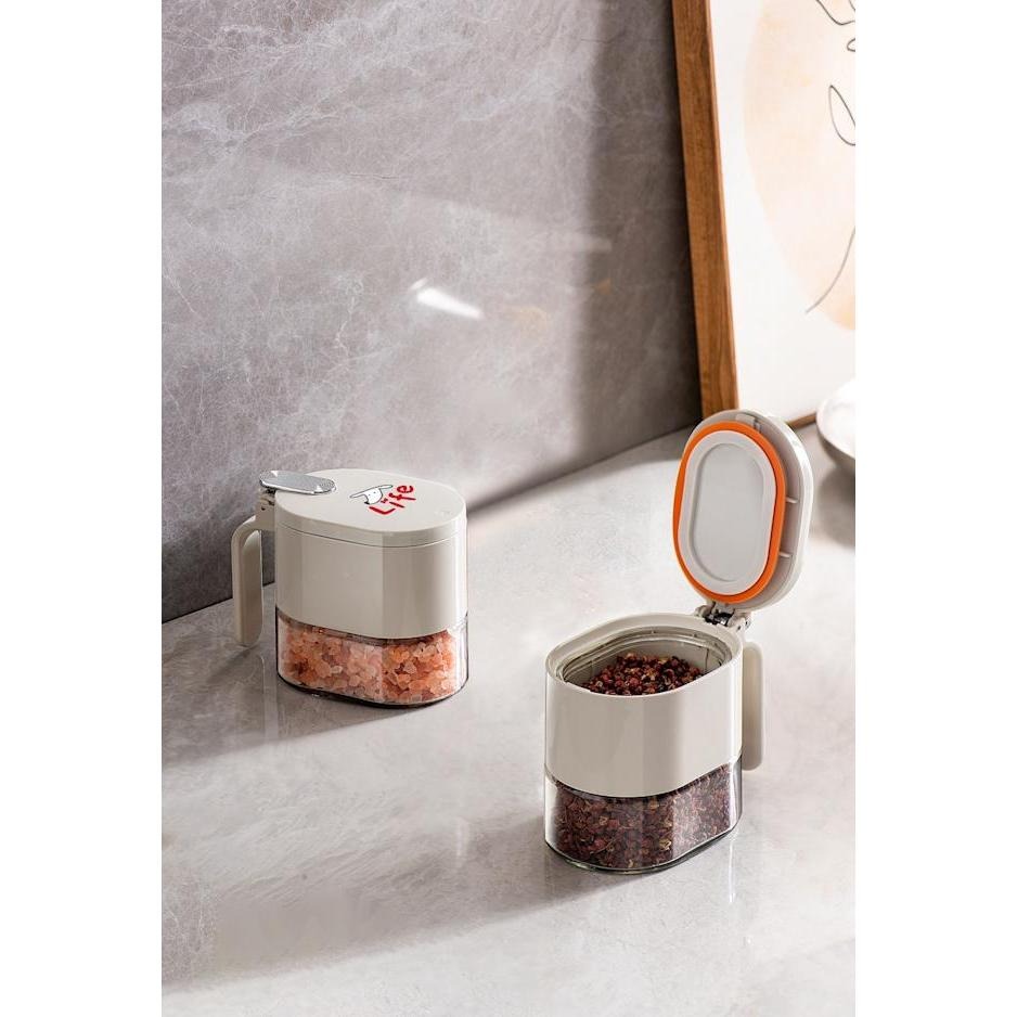 【台新金 精緻密封調味罐 送小禮】調味粉罐 鹽巴罐 砂糖 糖粉罐 裝糖罐 密封容器 食物密封罐 玻璃罐 新光金股東紀念品-細節圖2