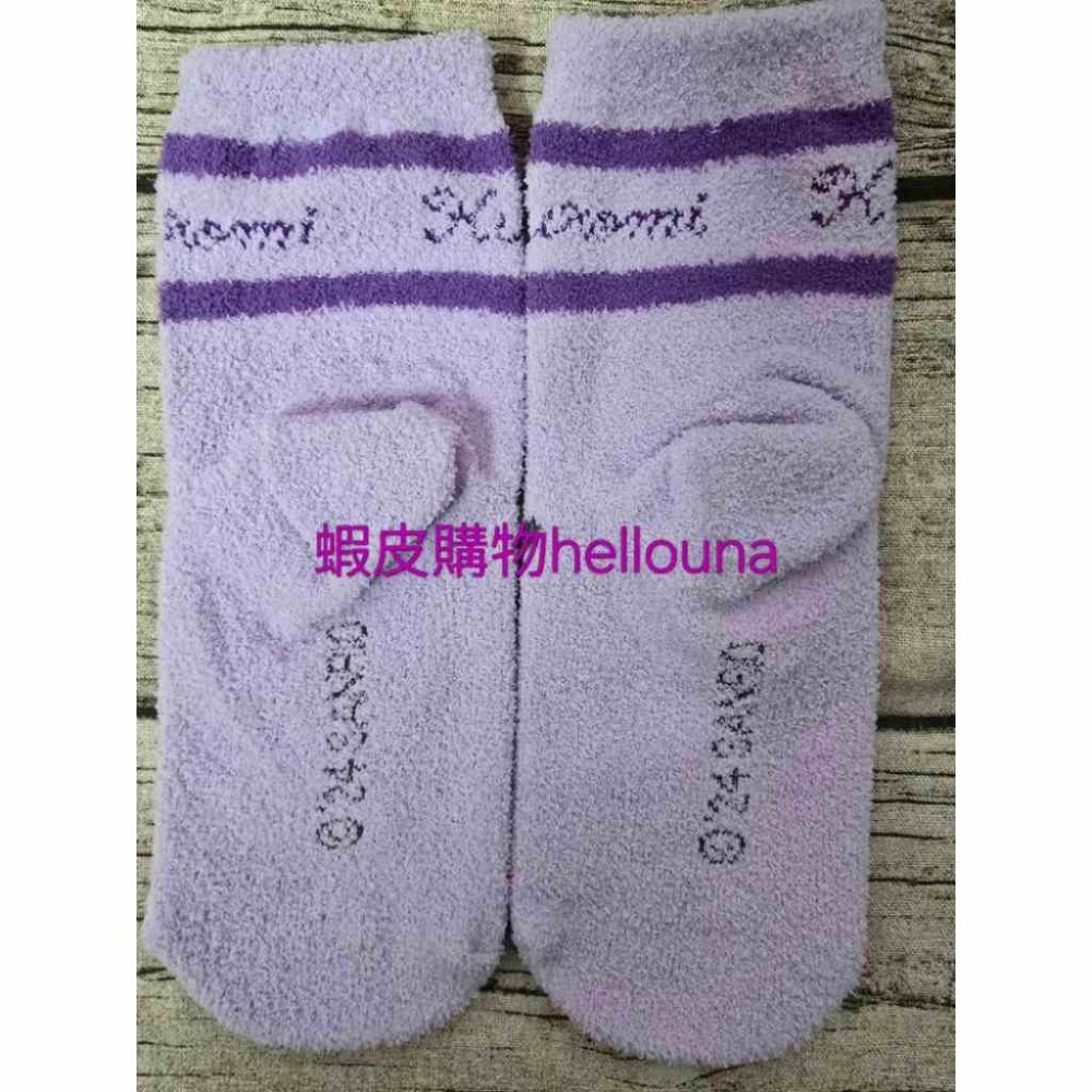 【三麗鷗韓國學生睡眠襪 送小禮】保暖襪 毛毛襪 酷洛米絨毛襪 舒眠襪 睡覺襪 睡眠襪子 冬天厚襪 女襪 珊瑚絨溫暖毛巾襪-細節圖4