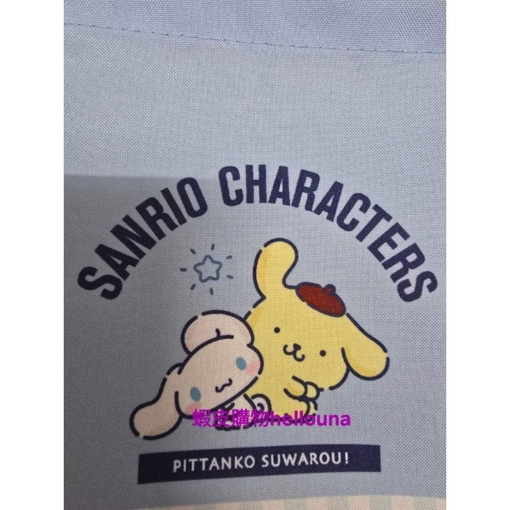 【日本三麗鷗男團雙面束口袋 送小禮】大耳狗 布丁狗 帕恰狗 酷企鵝 人魚漢頓 行動電源收納袋 醜魚收納包抽繩束口包-細節圖7