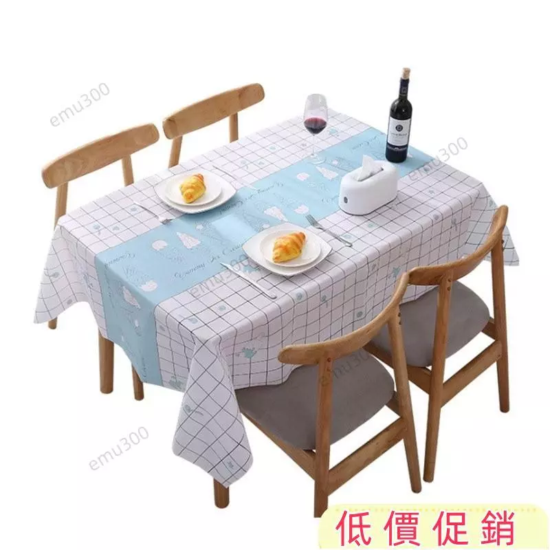【冰淇淋格紋桌布 送小禮】北歐風塑膠桌巾 霜淇淋圖案桌墊 小清新桌子餐桌墊布 櫻桃愛心花紋 簡約花樣 防水防油免洗好清理-細節圖3