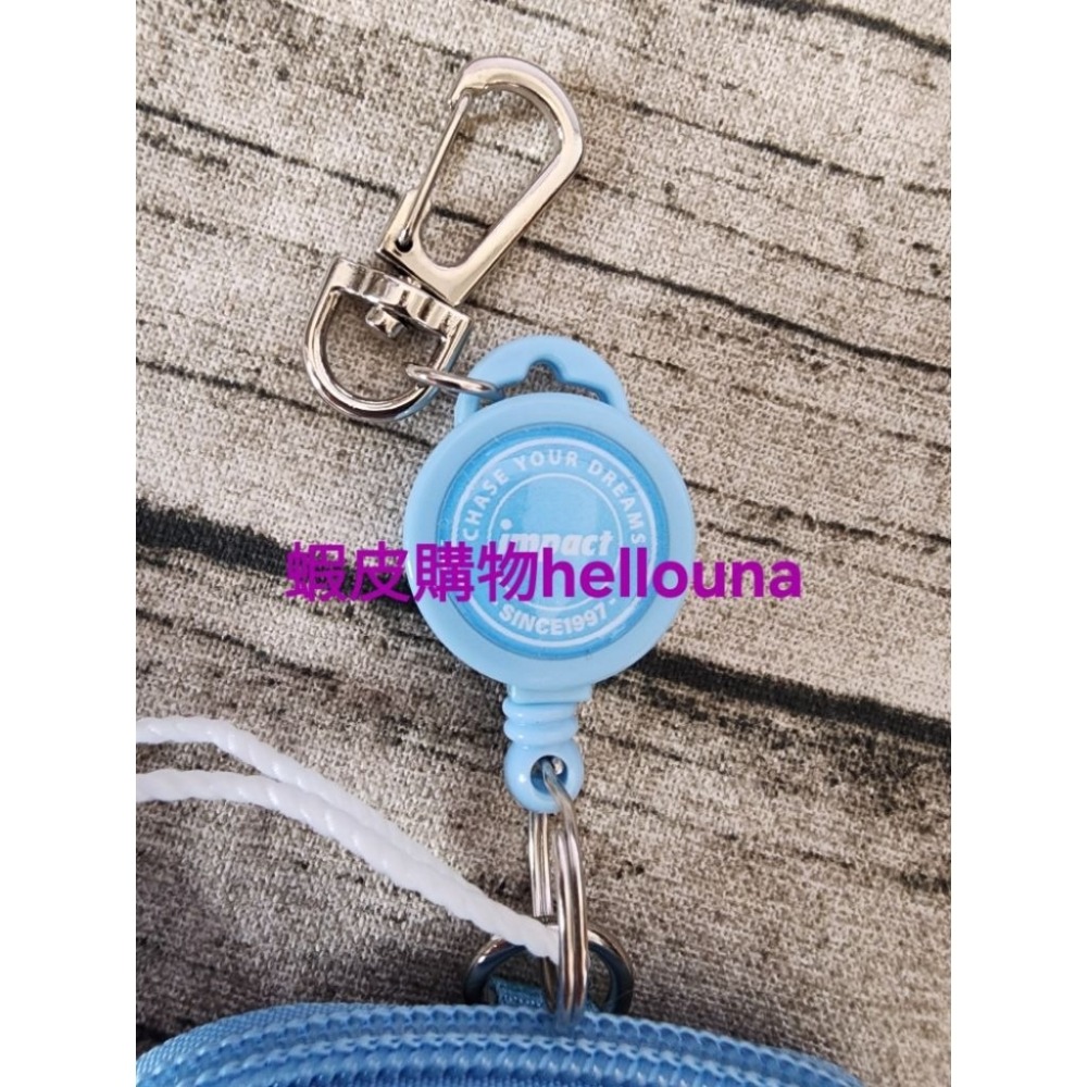 【IMPACT怡寶大耳狗伸縮票卡零錢包 送多功能蓋毯】悠遊卡伸縮卡包 學生證件夾  扣環卡套夾出國交通卡收納包透明卡片包-細節圖6