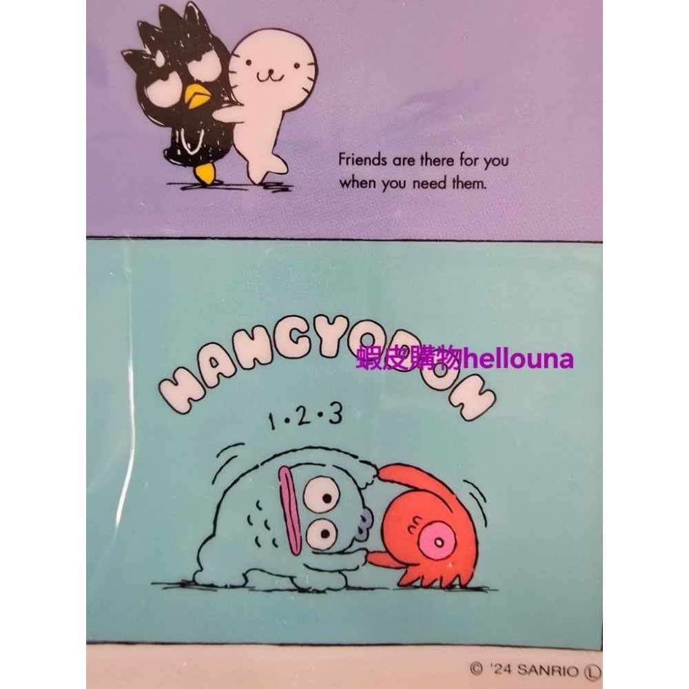 【日本三麗鷗四格漫畫風格拉鍊袋 送小禮】大耳狗收納袋 帕恰狗 文件袋 酷企鵝 人魚漢頓 資料袋 三麗鷗男團醜魚家族收納包-細節圖6