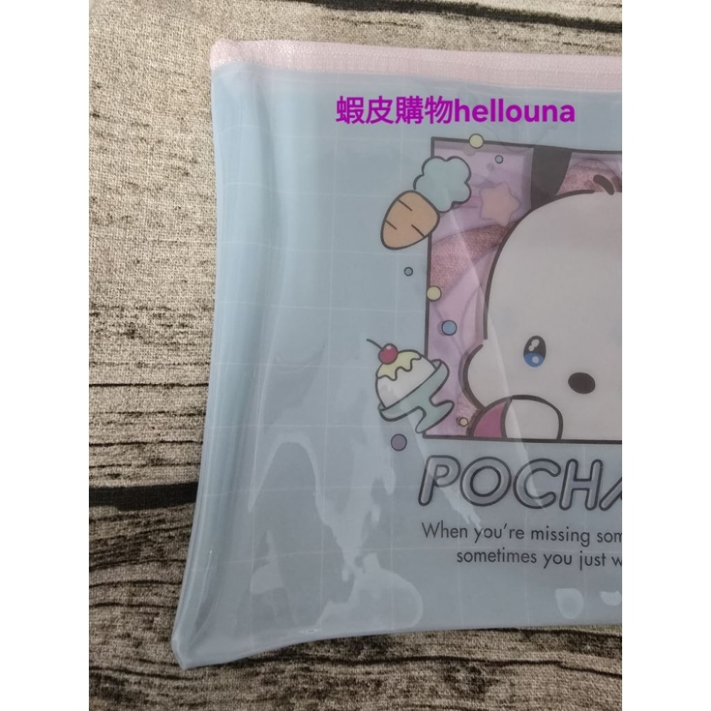 【大耳狗 帕恰狗 雙面拉鍊袋 送小禮】日本三麗鷗 果凍包 收納袋 資料袋 夾鏈袋 文件袋 萬用包文具包化妝包小物袋透明袋-細節圖8