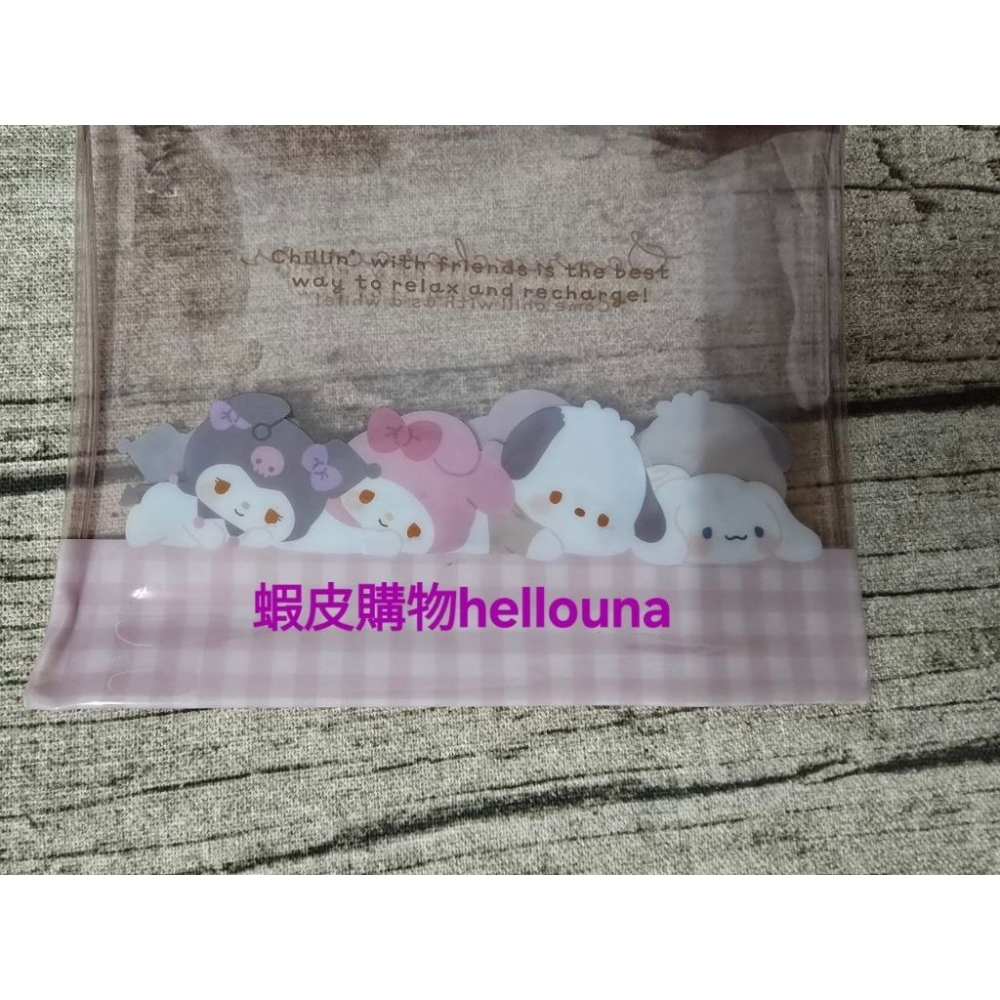 【日本三麗鷗 趴睡造型拉鍊袋 送手機掛繩】酷洛米 美樂蒂 大耳狗 帕恰狗 零錢包 懶洋洋收納包 可愛小寶寶萬用小袋收納袋-細節圖5