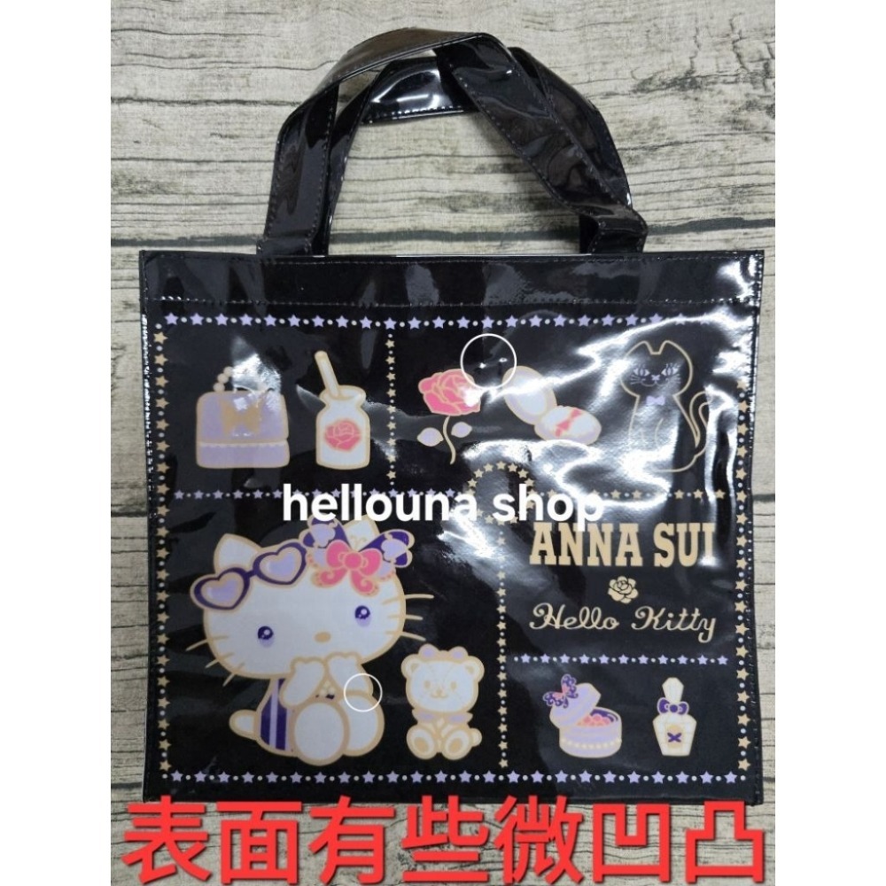 【ANNA SUI聯名7-11飲料提袋 Hello Kitty黑色款 送萬用掛繩】三麗鷗手提袋 安娜蘇手提包購物袋環保袋-細節圖3