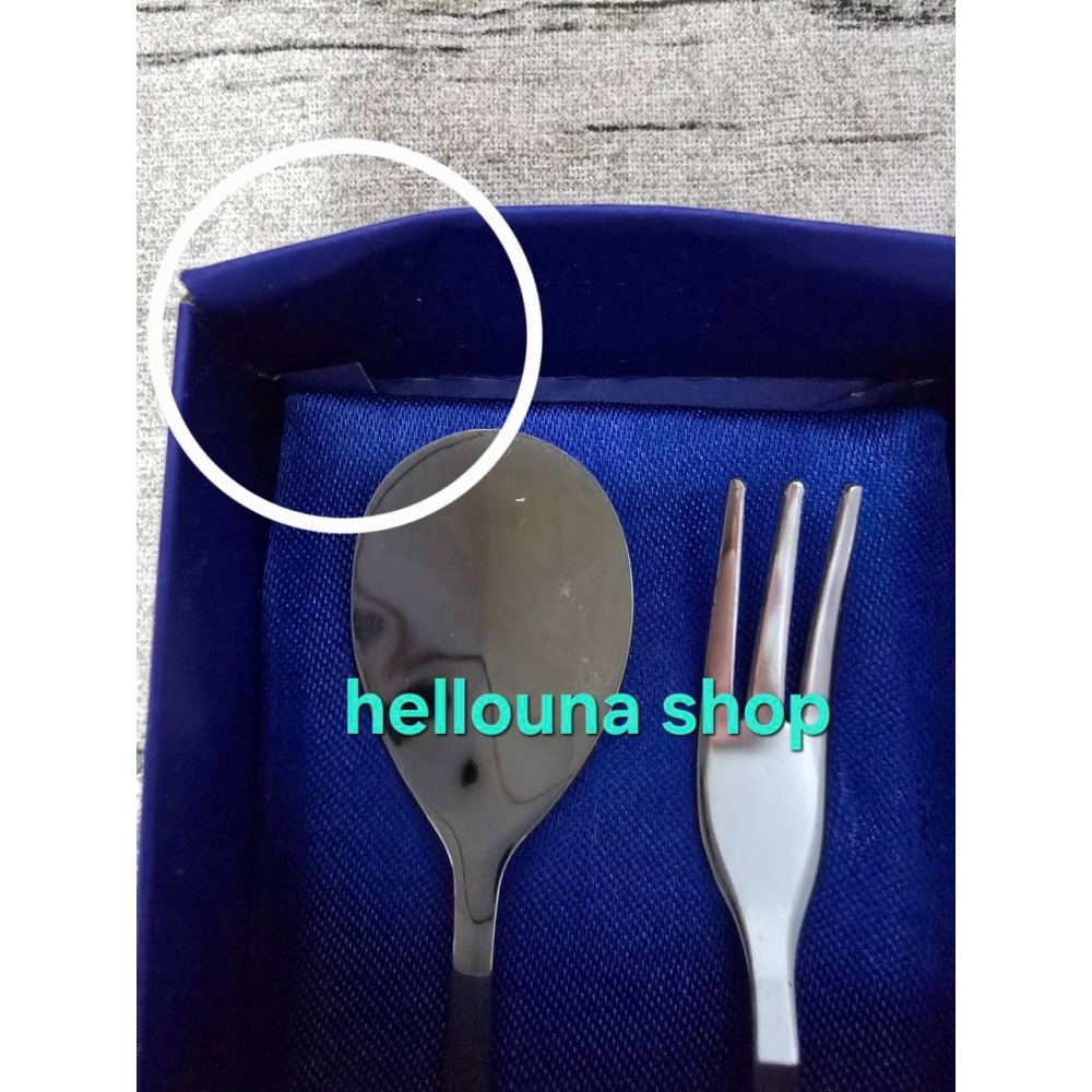 【青花瓷手柄不鏽鋼餐具組 盒損 送萬用收納包】湯匙 叉子 世紀鋼股東會紀念品 環保餐具 野餐點心蛋糕水果叉 擺拍拍攝道具-細節圖5