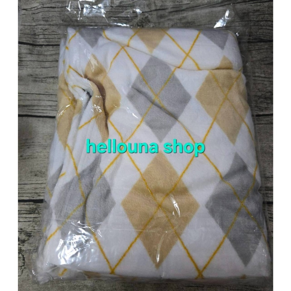【法蘭絨毯 格菱橘 送小禮】中美晶股東紀念品 菱格紋 小毯子 冷氣毯 蓋毯 保暖毯 絨毛毯 薄毯 柔軟好摸 汽車用小被子-細節圖2
