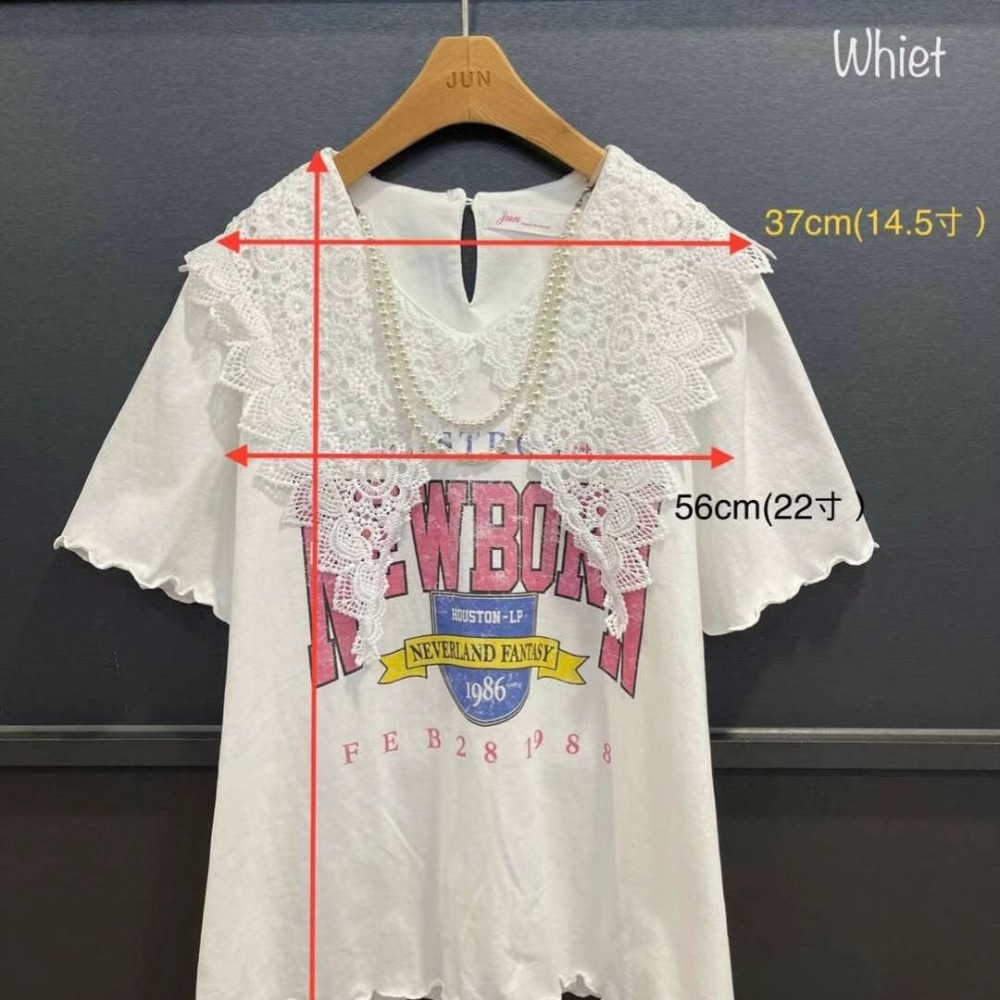 正韓 領蕾絲英文上衣 韓國連線 韓國代購 韓國空運2-65425-細節圖8