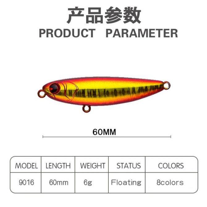 【LUZ路亞】【現貨】香蕉水表 6g 鉛筆 浮水餌 Z字狗 路亞餌 假餌 根魚 米諾 軟蟲 亮片 顫泳 日系 路亞假餌-細節圖2