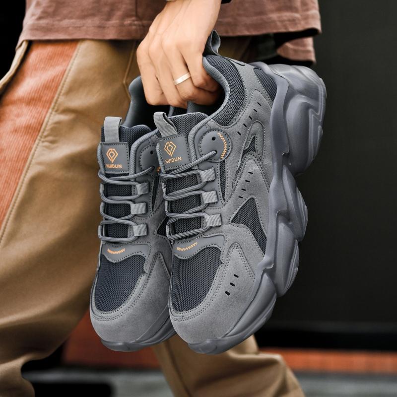 ‹防穿刺鋼頭安全鞋› JS2066 抗砸鋼包頭 防刺穿厚底 防滑橡膠鞋底 老爹鞋 日常戶外休閒鞋 運動風 中性鞋款-細節圖3