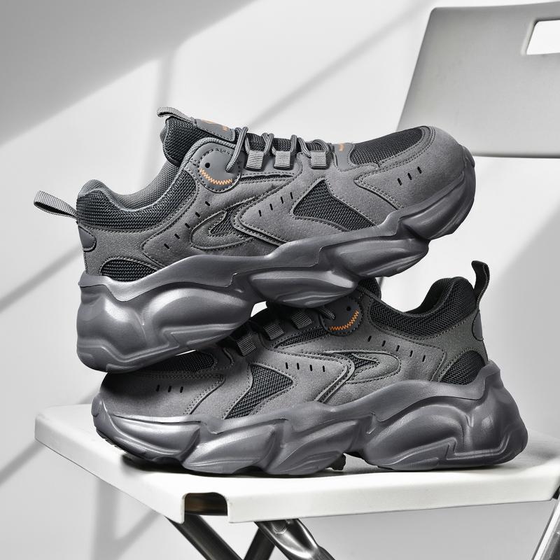 ‹防穿刺鋼頭安全鞋› JS2066 抗砸鋼包頭 防刺穿厚底 防滑橡膠鞋底 老爹鞋 日常戶外休閒鞋 運動風 中性鞋款-細節圖7