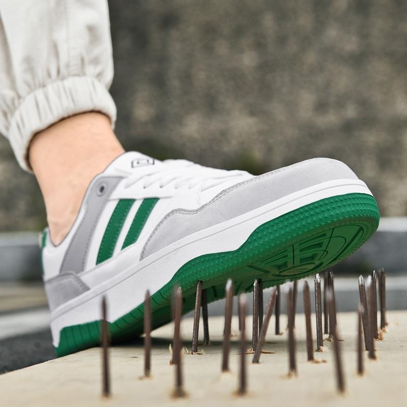 ‹防穿刺鋼頭安全鞋› JS6803 抗砸鋼包頭 防刺穿厚底 防滑橡膠鞋底 老爹鞋 日常戶外休閒鞋 運動風 中性鞋款-細節圖2