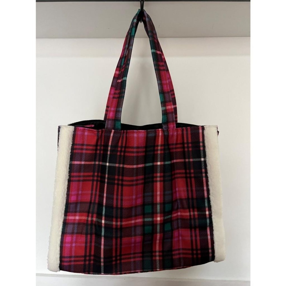 ‹正版› 維密格紋托特包Victorias Secret Plaid Tote#26546108 美國購入現貨在台-細節圖2