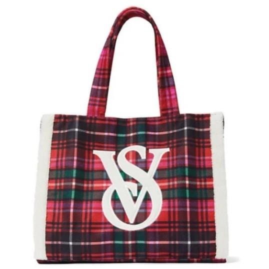 ‹正版› 維密格紋托特包Victorias Secret Plaid Tote#26546108 美國購入現貨在台-細節圖5