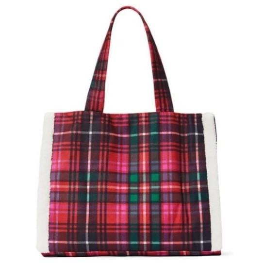 ‹正版› 維密格紋托特包Victorias Secret Plaid Tote#26546108 美國購入現貨在台-細節圖6