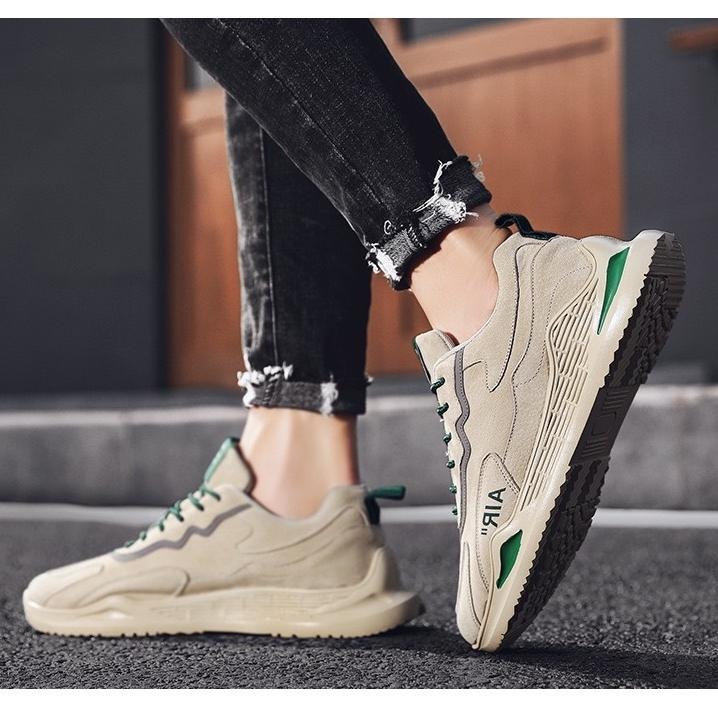 ‹防穿刺鋼頭安全鞋› JS1208米綠 抗砸鋼包頭 防刺穿厚底 防滑橡膠鞋底 日常戶外休閒鞋 運動風 中性鞋款-細節圖4