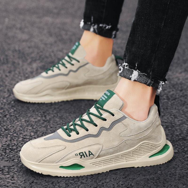 ‹防穿刺鋼頭安全鞋› JS1208米綠 抗砸鋼包頭 防刺穿厚底 防滑橡膠鞋底 日常戶外休閒鞋 運動風 中性鞋款-細節圖6