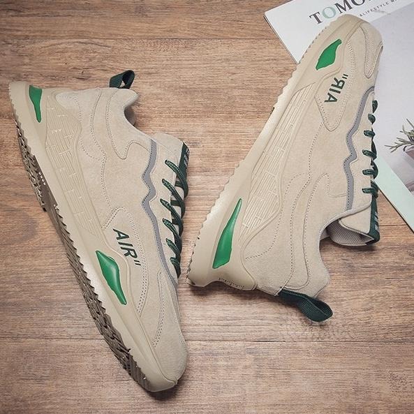 ‹防穿刺鋼頭安全鞋› JS1208米綠 抗砸鋼包頭 防刺穿厚底 防滑橡膠鞋底 日常戶外休閒鞋 運動風 中性鞋款-細節圖7