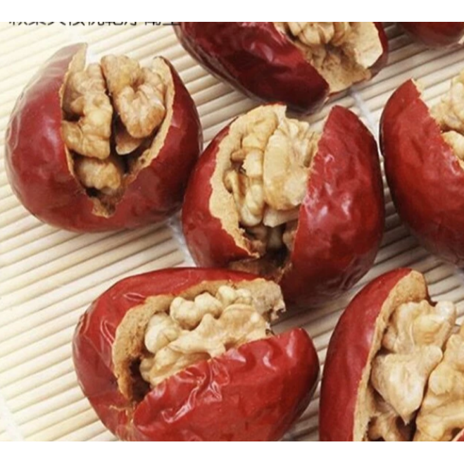 紅棗夾核桃仁 300g半斤袋裝 單入 每包±35顆-細節圖2