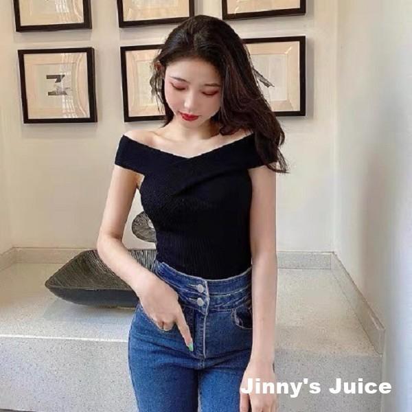現貨 多穿 大彈性交叉上衣 交叉背心 背心 露肩背心 交叉背心 針織背心 背心 小可愛 一字領上衣 掛脖上衣 性感上衣-細節圖3
