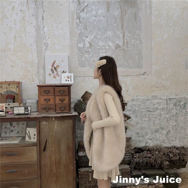 現貨❤️ 貴婦款毛茸茸背心 毛茸茸大衣 冬季背心 針織洋裝 合身洋裝 套裝 毛毛背心 毛茸茸背心 冬季洋裝 套裝-細節圖2
