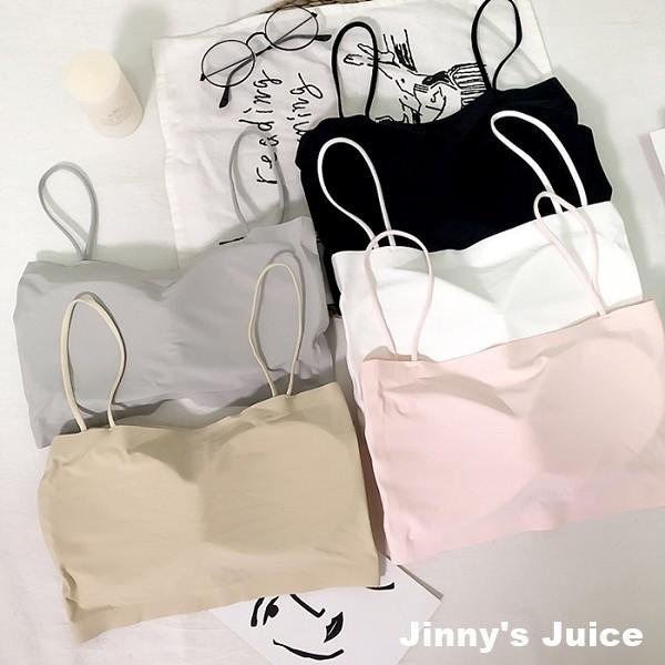 現貨❤️超級舒服 冰絲莫代爾細肩帶平口背心 附胸墊 小可愛 莫代爾 冰絲背心 短版背心 萊卡背心 大奶背心-細節圖4