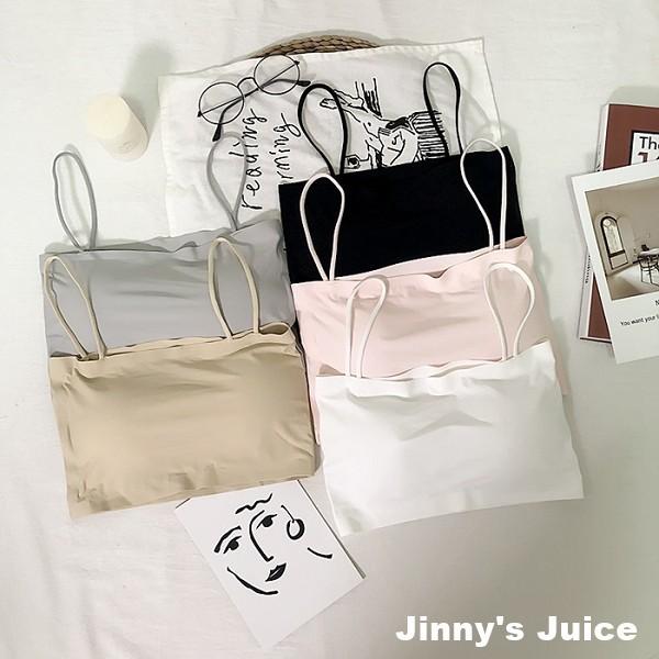 現貨❤️超級舒服 冰絲莫代爾細肩帶平口背心 附胸墊 小可愛 莫代爾 冰絲背心 短版背心 萊卡背心 大奶背心-細節圖9