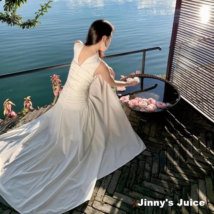 現貨 法式浪漫洋裝 平口洋裝 掛脖洋裝 渡假洋裝 網紗洋裝 微透洋裝 氣質洋裝 希臘洋裝 白色洋裝 長裙洋裝 禮服 婚紗-細節圖8